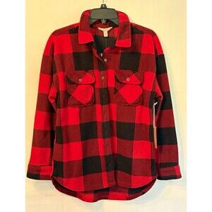 Vintage Threads Red/Black Plaid Flannel Long Sleeve Button-Up Shirt S
